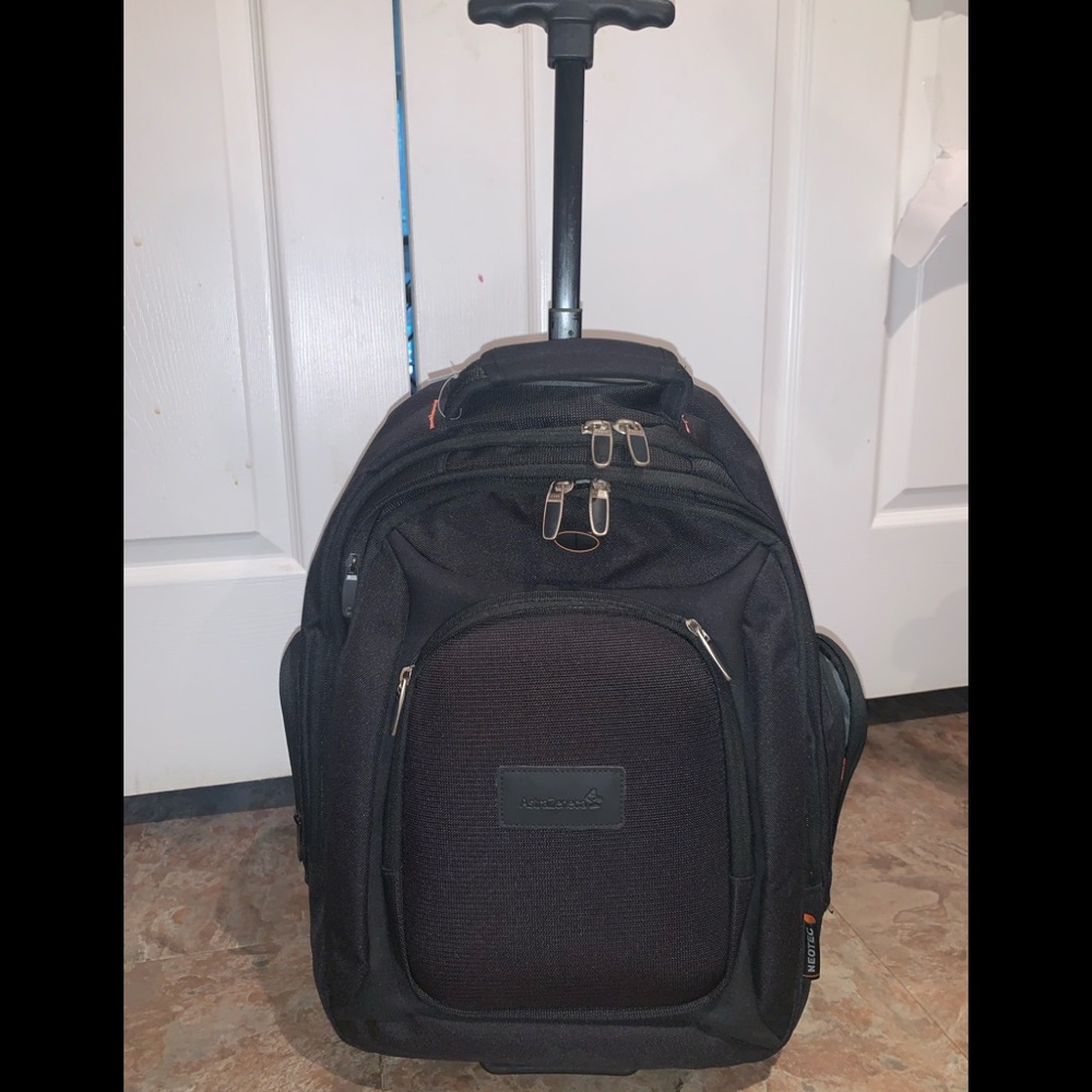 Rolling laptop backpack